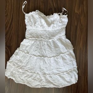 White floral mini dress S